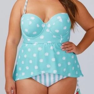 NWT CACIQUE Tankini Top Swimwear Sz 46DD